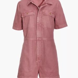 Garment-Dyed Coverall Romper